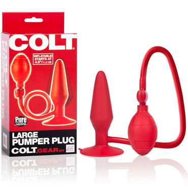 California Exotic Colt Large Pumper Plug, красная, Расширяющаяся пробка California Exotic Colt Large Pumper Plug, красная, Расширяющаяся пробка