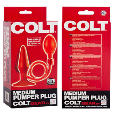 California Exotic Colt Medium Pumper Plug, красная - Расширяющаяся пробка - купить в секс шопе California Exotic Colt Medium Pumper Plug, красная - Расширяющаяся пробка - купить в секс шопе
