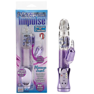 California Exotic Platinum Impulse Pleasure Jewel, Многофункциональный вибратор с крутящимися шариками California Exotic Platinum Impulse Pleasure Jewel, Многофункциональный вибратор с крутящимися шариками