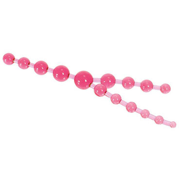 Seven Creations Triple Anal Pleasure, розовые, Тройная анальная цепочка Seven Creations Triple Anal Pleasure, розовые, Тройная анальная цепочка