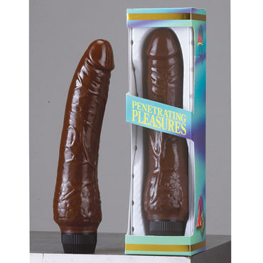 Seven Creations Penetrating Pleasures Jelly Vibrator, коричневый, Реалистичный вибратор с набухшими венками Seven Creations Penetrating Pleasures Jelly Vibrator, коричневый, Реалистичный вибратор с набухшими венками