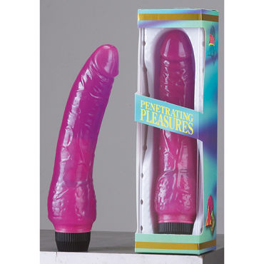 Seven Creations Penetrating Pleasures Jelly Vibrator, фиолетовый, Реалистичный вибратор с набухшими венками Seven Creations Penetrating Pleasures Jelly Vibrator, фиолетовый, Реалистичный вибратор с набухшими венками