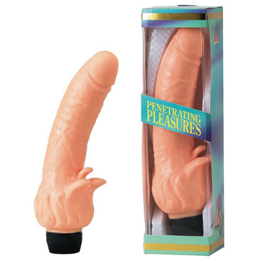 Seven Creations Penetrating Pleasures Vinyl P-Shape, телесный, Вибратор реалистичной формы, со стимуляцией клитора Seven Creations Penetrating Pleasures Vinyl P-Shape, телесный, Вибратор реалистичной формы, со стимуляцией клитора