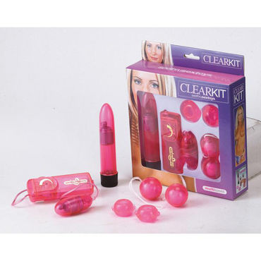 Seven Creations Clear Vibratorkit, розовый, Набор секс-игрушек Seven Creations Clear Vibratorkit, розовый, Набор секс-игрушек