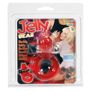 Seven Creations Jelly Bear, Виброкольцо со стимуляцией клитора Seven Creations Jelly Bear, Виброкольцо со стимуляцией клитора