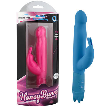 Howells Honey Bunny, голубой, Вибратор со стимулятором клитора Howells Honey Bunny, голубой, Вибратор со стимулятором клитора