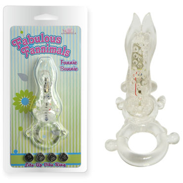 Howells Long Ears Cock Ring, прозрачный, Эрекционное кольцо с вибро-зайчиком Howells Long Ears Cock Ring, прозрачный, Эрекционное кольцо с вибро-зайчиком