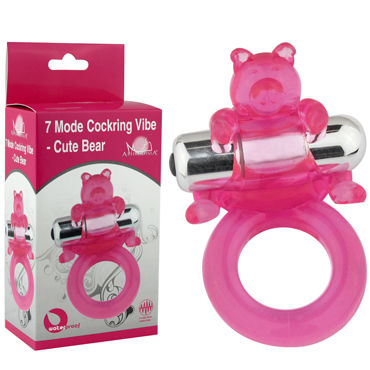 Howells Cute Bear, розовый, Виброкольцо с милым мишкой Howells Cute Bear, розовый, Виброкольцо с милым мишкой