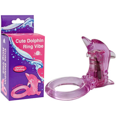 Howells Cute Dolphin Ring Vibe, розовый, Эрекционное виброкольцо на пенис Howells Cute Dolphin Ring Vibe, розовый, Эрекционное виброкольцо на пенис