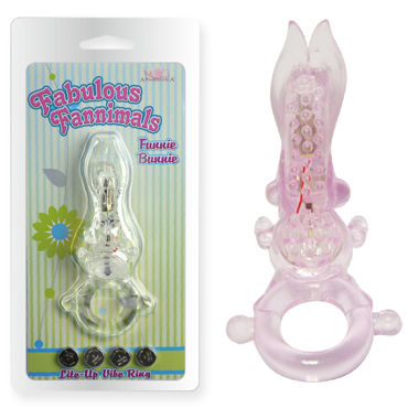 Howells Long Ears Cock Ring, розовый, Эрекционное кольцо с вибро-зайчиком Howells Long Ears Cock Ring, розовый, Эрекционное кольцо с вибро-зайчиком