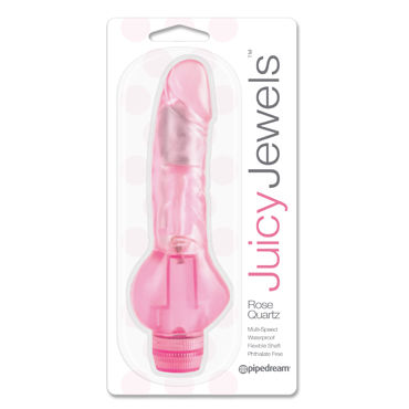 Pipedream Juicy Jewels Rose Quartz, Супер мягкий вибратор реалистичной формы Pipedream Juicy Jewels Rose Quartz, Супер мягкий вибратор реалистичной формы