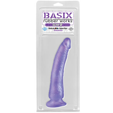 Pipedream Basix Slim, фиолетовый, Фаллоимитатор c присоской Pipedream Basix Slim, фиолетовый, Фаллоимитатор c присоской
