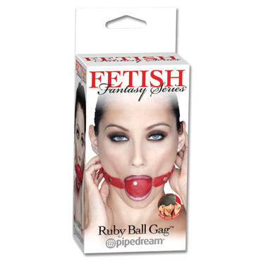 Pipedream Fetish Fantasy Ruby Ball Gag, Кляп на регулируемых ремешках Pipedream Fetish Fantasy Ruby Ball Gag, Кляп на регулируемых ремешках
