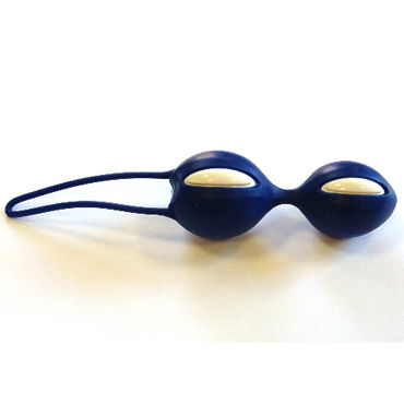 Fun Factory Smartballs Duo, сине-белые, Вагинальные шарики со смещенным центром тяжести Fun Factory Smartballs Duo, сине-белые, Вагинальные шарики со смещенным центром тяжести