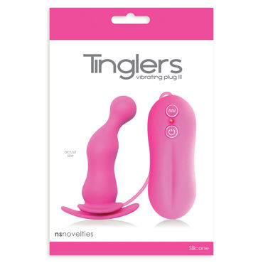 NS Novelties Tinglers Vibrating Plug III, розовая - Анальная вибропробка изогнутой формы - купить в секс шопе NS Novelties Tinglers Vibrating Plug III, розовая - Анальная вибропробка изогнутой формы - купить в секс шопе