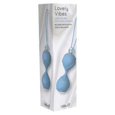 Mae B Lovely Vibes Laced Love Balls, голубые - Вагинальные шарики со стимулирующим рельефом - купить в секс шопе Mae B Lovely Vibes Laced Love Balls, голубые - Вагинальные шарики со стимулирующим рельефом - купить в секс шопе
