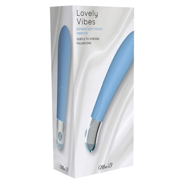 Mae B Lovely Vibes Elegant, голубой - Вибратор с расширенной головкой - купить в секс шопе Mae B Lovely Vibes Elegant, голубой - Вибратор с расширенной головкой - купить в секс шопе
