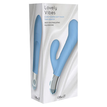 Mae B Lovely Vibes G-spot Twin, голубой - Вибратор для стимуляции точки G и клитора - купить в секс шопе Mae B Lovely Vibes G-spot Twin, голубой - Вибратор для стимуляции точки G и клитора - купить в секс шопе