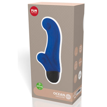 Fun Factory Ocean, синий - Перезаряжаемый вибратор точки G - купить в секс шопе Fun Factory Ocean, синий - Перезаряжаемый вибратор точки G - купить в секс шопе