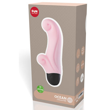 Fun Factory Ocean, розовый - Перезаряжаемый вибратор точки G + зарядка - купить в секс шопе Fun Factory Ocean, розовый - Перезаряжаемый вибратор точки G + зарядка - купить в секс шопе