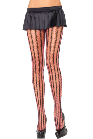 Leg Avenue колготки, розово-черные, В ажурную сеточку Leg Avenue колготки, розово-черные, В ажурную сеточку