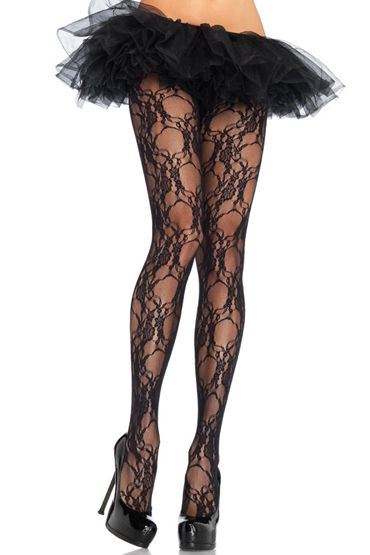 Leg Avenue колготки, С цветочным орнаментом - Размер Универсальный (XS-L) от condom-shop.ru Leg Avenue колготки, С цветочным орнаментом - Размер Универсальный (XS-L) от condom-shop.ru