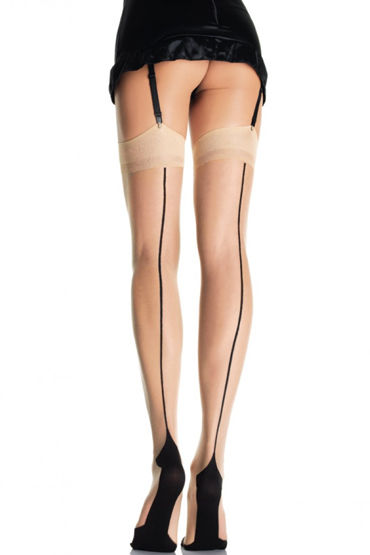 Leg Avenue чулки, телесные, С кубинской пяткой Leg Avenue чулки, телесные, С кубинской пяткой