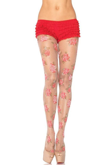 Leg Avenue колготки, С принтом ''розы'' Leg Avenue колготки, С принтом ''розы''