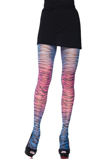 Leg Avenue Rainbow Zebra, С экстравагантным узором Leg Avenue Rainbow Zebra, С экстравагантным узором