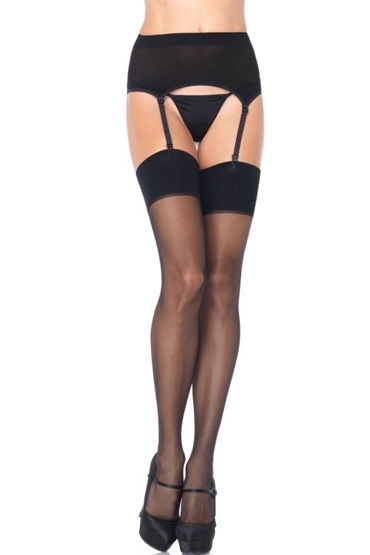 Leg Avenue комплект, черный, Классические чулки и широкий пояс Leg Avenue комплект, черный, Классические чулки и широкий пояс