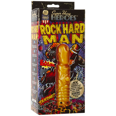 Doc Johnson Super Hung Heroes Rock Hard Man - Фаллоимитатор с рельефным стволом - купить в секс шопе Doc Johnson Super Hung Heroes Rock Hard Man - Фаллоимитатор с рельефным стволом - купить в секс шопе