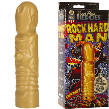 Doc Johnson Super Hung Heroes Rock Hard Man, Фаллоимитатор с рельефным стволом Doc Johnson Super Hung Heroes Rock Hard Man, Фаллоимитатор с рельефным стволом
