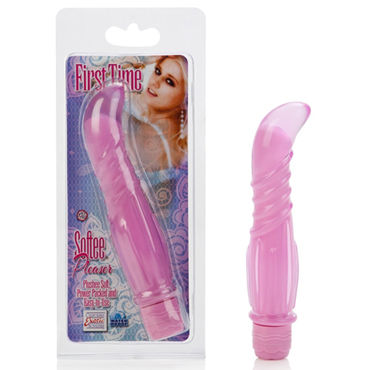 California Exotic First Time Softee Pleasers, розовый, Вибратор со съемной насадкой California Exotic First Time Softee Pleasers, розовый, Вибратор со съемной насадкой