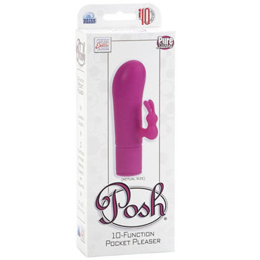 California Exotic Posh 10-Function Pocket Pleasers, розовый - Компактный вибратор с клиторальным отростком - купить в секс шопе California Exotic Posh 10-Function Pocket Pleasers, розовый - Компактный вибратор с клиторальным отростком - купить в секс шопе