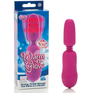 California Exotic Warm-n-Glow, розовый, Вибромассажер с гнущейся головкой California Exotic Warm-n-Glow, розовый, Вибромассажер с гнущейся головкой