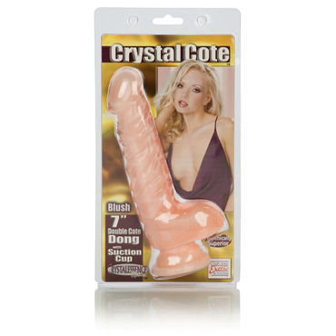 California Exotic Crystal Cote Dongs, телесный - Рельефный фаллоимитатор - купить в секс шопе California Exotic Crystal Cote Dongs, телесный - Рельефный фаллоимитатор - купить в секс шопе