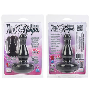 California Exotic Silicone Flexi Risque Ripples, черная - Анальный пробка с 10 функциями - купить в секс шопе California Exotic Silicone Flexi Risque Ripples, черная - Анальный пробка с 10 функциями - купить в секс шопе