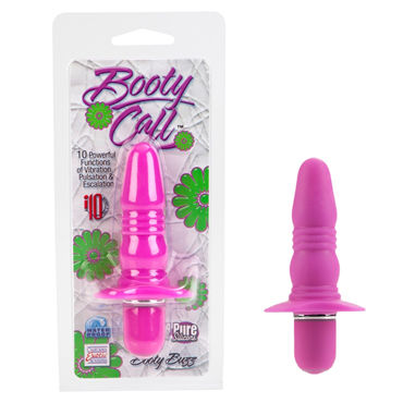 California Exotic Booty Call Booty Buzz, розовая, Анальная вибропробка California Exotic Booty Call Booty Buzz, розовая, Анальная вибропробка