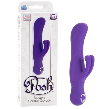 California Exotic Posh Silicone Double Dancer, фиолетовый, Вибратор с двойным клиторальным отростком California Exotic Posh Silicone Double Dancer, фиолетовый, Вибратор с двойным клиторальным отростком