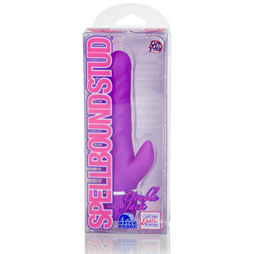 California Exotic Spellbound Stud Double Jacks, фиолетовый - Реалистичный вибратор с клиторальным отростком - купить в секс шопе California Exotic Spellbound Stud Double Jacks, фиолетовый - Реалистичный вибратор с клиторальным отростком - купить в секс шопе