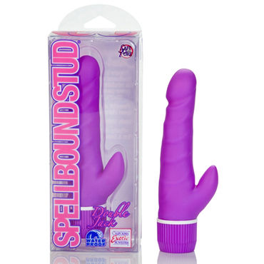 California Exotic Spellbound Stud Double Jacks, фиолетовый, Реалистичный вибратор с клиторальным отростком California Exotic Spellbound Stud Double Jacks, фиолетовый, Реалистичный вибратор с клиторальным отростком