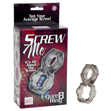 California Exotic Screw Me Figure 8 Ring, Эрекционное кольцо в форме гайки California Exotic Screw Me Figure 8 Ring, Эрекционное кольцо в форме гайки