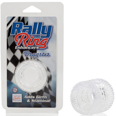 California Exotic Rally Ring Enhancers Dragster Rings, прозрачное, Эрекционное кольцо в форме автомобильной шины California Exotic Rally Ring Enhancers Dragster Rings, прозрачное, Эрекционное кольцо в форме автомобильной шины