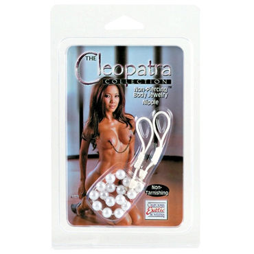 California Exotic Cleopatra Collection Nipple Jewelry Pearls, белые - Бусы для украшения груди - купить в секс шопе California Exotic Cleopatra Collection Nipple Jewelry Pearls, белые - Бусы для украшения груди - купить в секс шопе