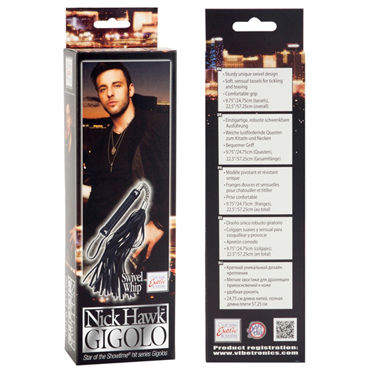 California Exotic Nick Hawk Gigolo Swivel Whip - Многохвостая плеть - купить в секс шопе California Exotic Nick Hawk Gigolo Swivel Whip - Многохвостая плеть - купить в секс шопе