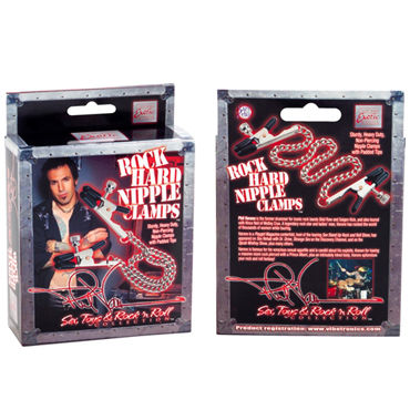 California Exotic Phil Varone Rock Hard Nipple Clamps, черные - Зажимы для сосков - купить в секс шопе California Exotic Phil Varone Rock Hard Nipple Clamps, черные - Зажимы для сосков - купить в секс шопе
