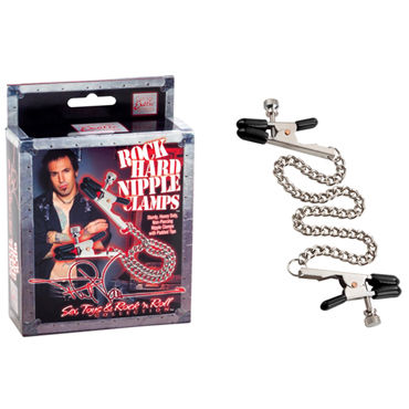 California Exotic Phil Varone Rock Hard Nipple Clamps, черные, Зажимы для сосков California Exotic Phil Varone Rock Hard Nipple Clamps, черные, Зажимы для сосков