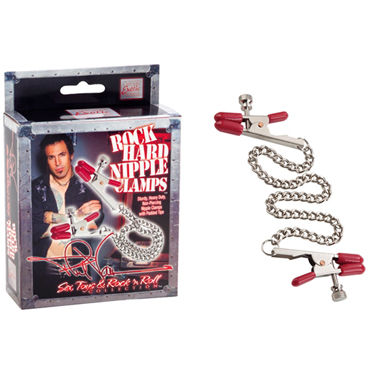 California Exotic Phil Varone Rock Hard Nipple Clamps, красные, Зажимы для сосков California Exotic Phil Varone Rock Hard Nipple Clamps, красные, Зажимы для сосков