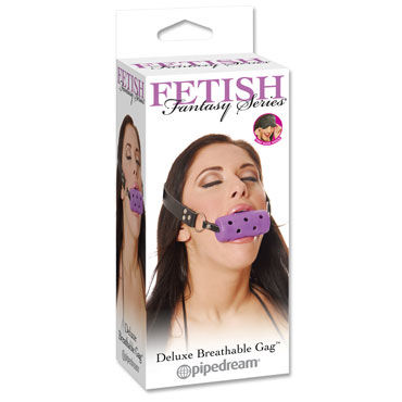 Pipedream Deluxe Breathable Gag, фиолетовый, Кляп с отверстиями Pipedream Deluxe Breathable Gag, фиолетовый, Кляп с отверстиями