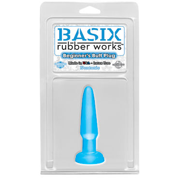 Pipedream Basix Rubber Works Beginners Butt Plug, голубая - фото, отзывы Pipedream Basix Rubber Works Beginners Butt Plug, голубая - фото, отзывы